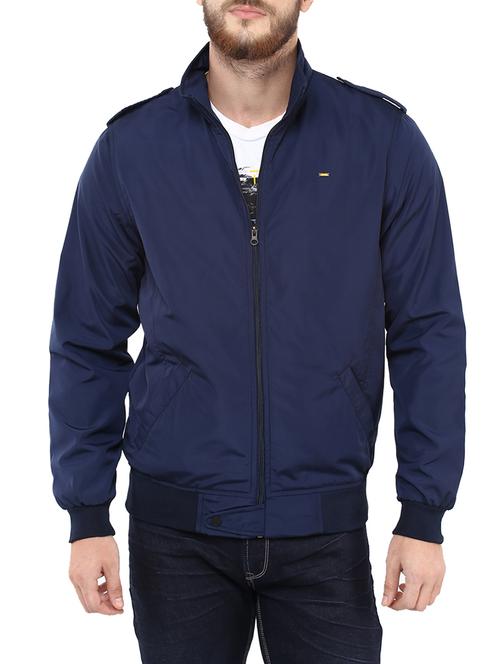blue cotton casual jacket - 13910109 - Very Small Image - 1