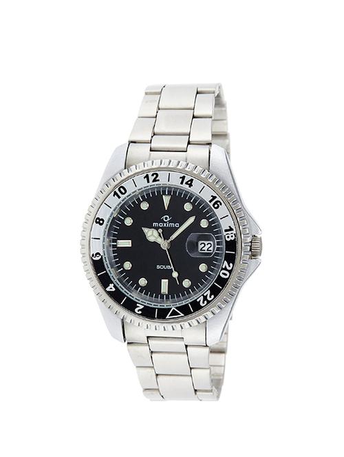 maxima black dial analog watch for men - 18200cmgi - 13911491 - Very Small Image - 1