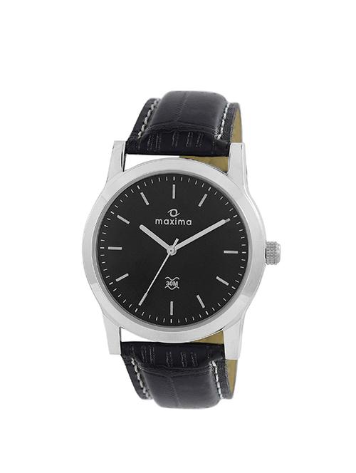 maxima black dial analog watch for men - 44682lmgi - 13911525 - Very Small Image - 1