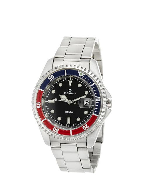 maxima black dial analog watch for men - 00456cmgi - 13911536 - Very Small Image - 1