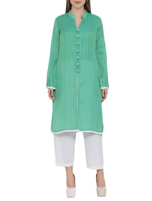 ohar green cotton regular tunic - 13915700 - Very Small Image - 1