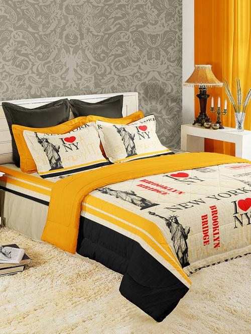 bianca 100% mercerized cotton double bedsheet with 2 pillow covers. - 13916296 - Very Small Image - 1