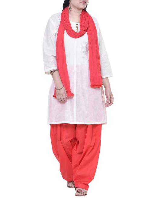 pink cotton salwar with dupatta set - 13916630 - Very Small Image - 1