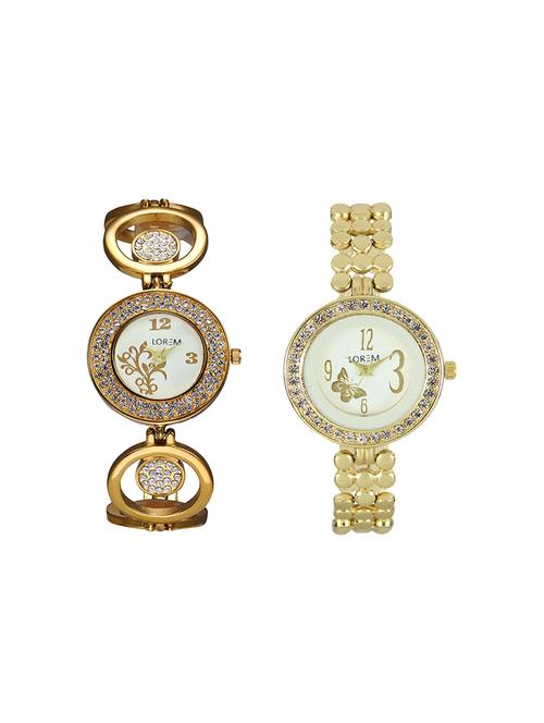 lorem round dial analog watch combo - 13917242 - Very Small Image - 1