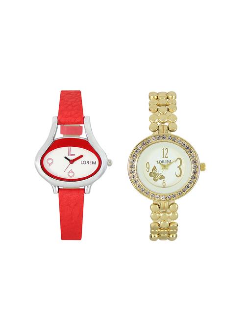 lorem round dial analog watch combo - 13917244 - Very Small Image - 1