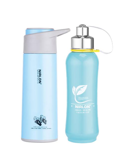 nirlon stainless steel set of 2 water bottle - 13917316 - Very Small Image - 1
