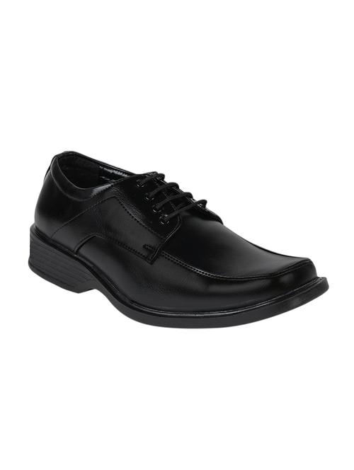 black leatherette formal lace-up derby - 13917852 - Very Small Image - 1