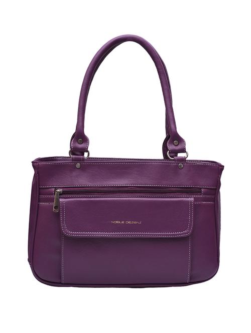 purple leatherette regular handbag - 13918056 - Very Small Image - 1