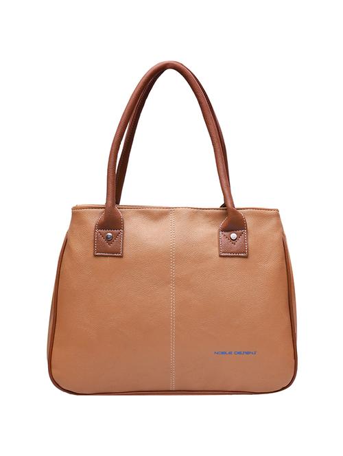 tan leatherette regular handbag - 13918061 - Very Small Image - 1