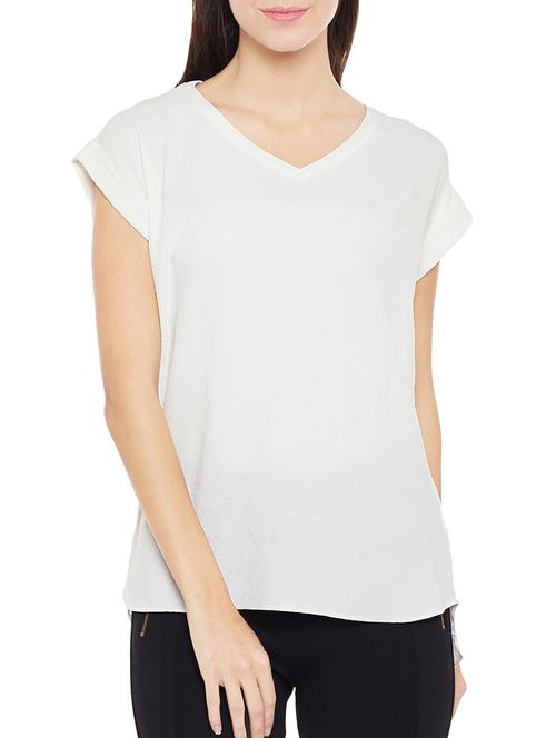 white poly crepe top - 13920149 - Very Small Image - 1