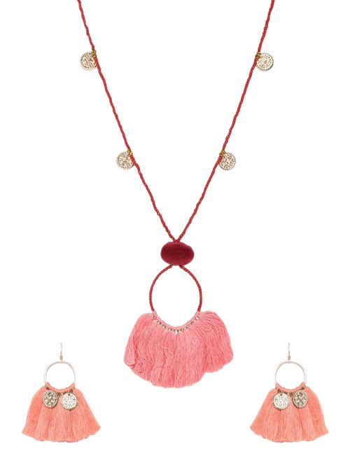 tassel necklace & earrings - 13920317 - Very Small Image - 1