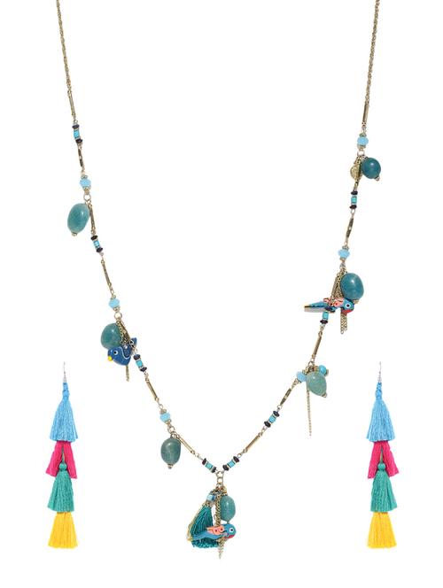 tassel necklace & earrings - 13920318 - Very Small Image - 1