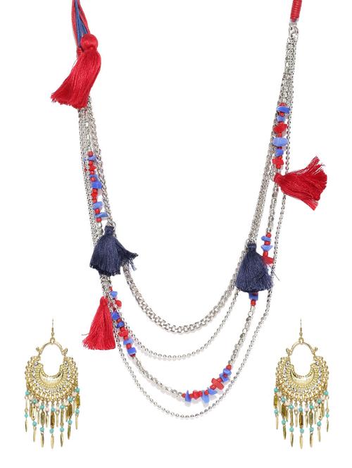 tassel necklace & earrings - 13920319 - Very Small Image - 1