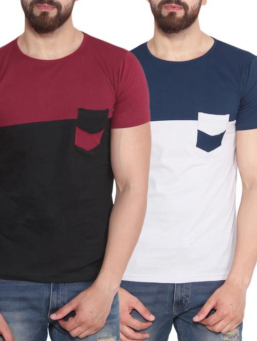 multi colored cotton t-shirt (set of 2) - 13923254 - Very Small Image - 1