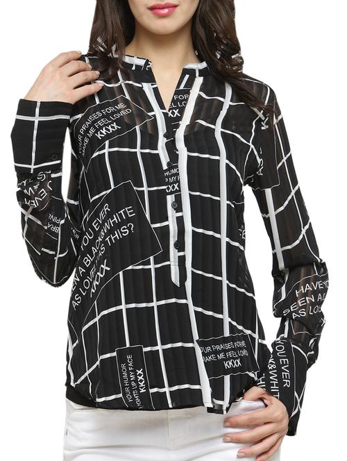 black printed regular top - 13924059 - Very Small Image - 1
