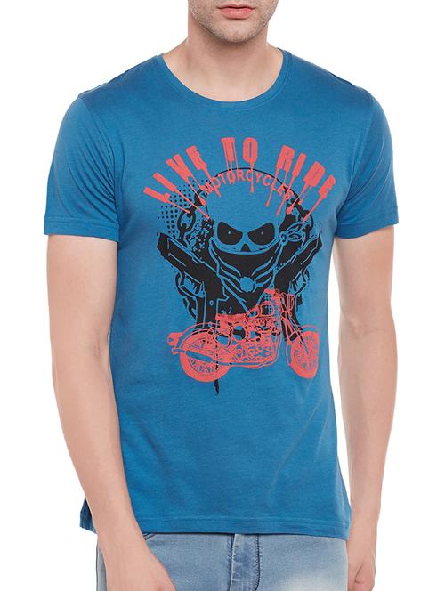 blue cotton t-shirt - 13928525 - Very Small Image - 1