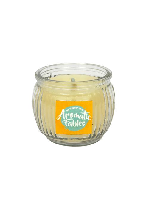 aromatic fables vanilla fragrance soy wax white round glass candle - 13928576 - Very Small Image - 1
