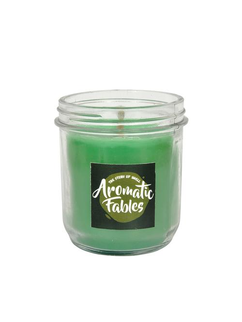 aromatic fables jasmine fragrance soy wax green big glass jar candle - 13928610 - Very Small Image - 1