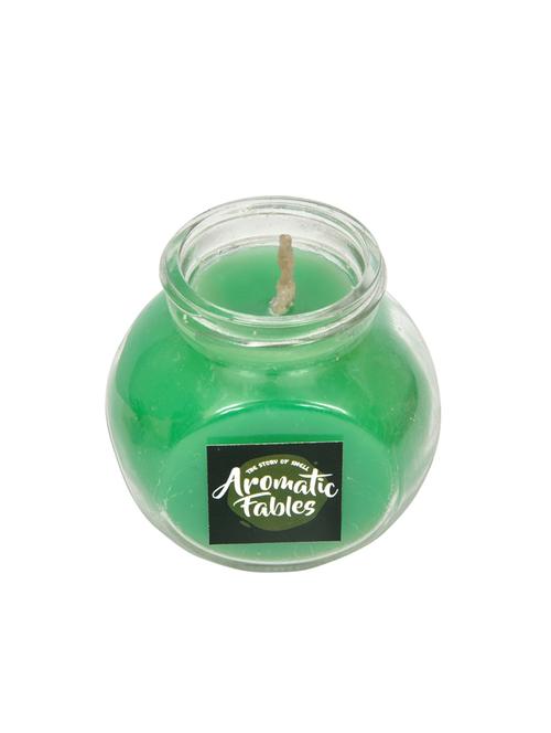 aromatic fables jasmine fragrance soy wax green glass candle - 13928614 - Very Small Image - 1