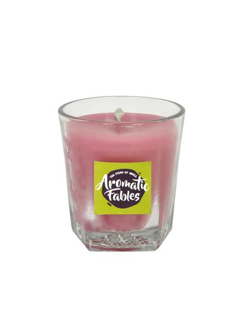 aromatic fables strawberry fragrance soy wax purple glass candle - 13928623 - Very Small Image - 1