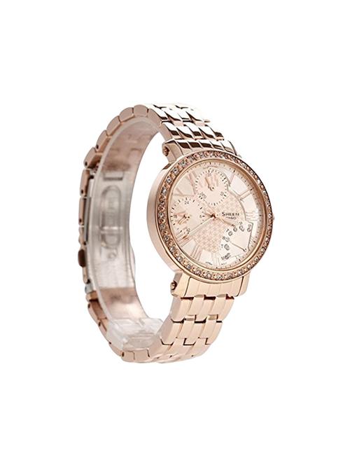 casio gold dial analog watch for women - sx143 - 13929003 - Very Small Image - 1