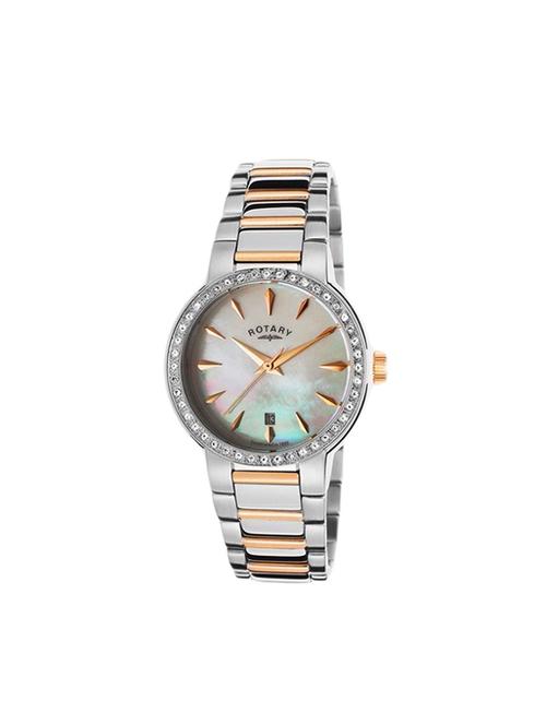 rotary white dial analog watch for women - lb02844-41 - 13929011 - Very Small Image - 1