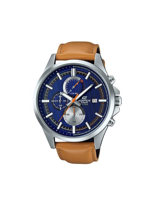 casio blue dial chronograph watch for men - ex350 - 13929142 - Very Small Image - 1
