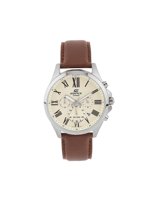 casio beige dial analog watch for men - ex321 - 13929202 - Very Small Image - 1