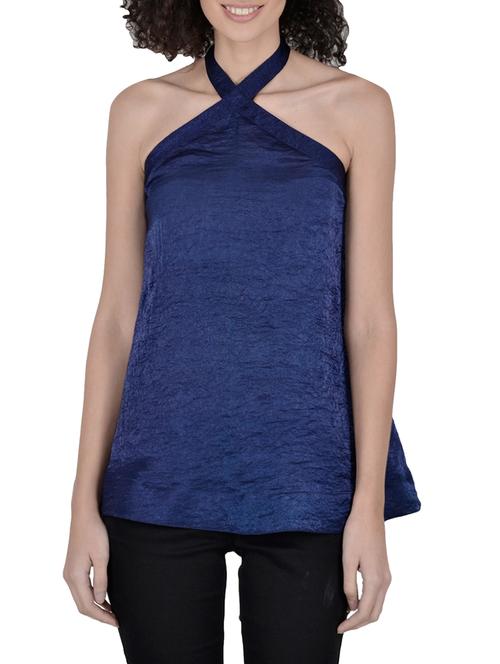 fadjuice blue silk blend a-line top - 13931784 - Very Small Image - 1