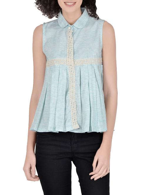 fadjuice green cotton a-line top - 13931793 - Very Small Image - 1
