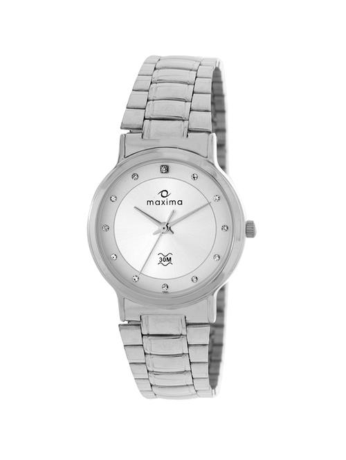 maxima silver dial analog watch for men - 10053cmgi - 13933222 - Very Small Image - 1