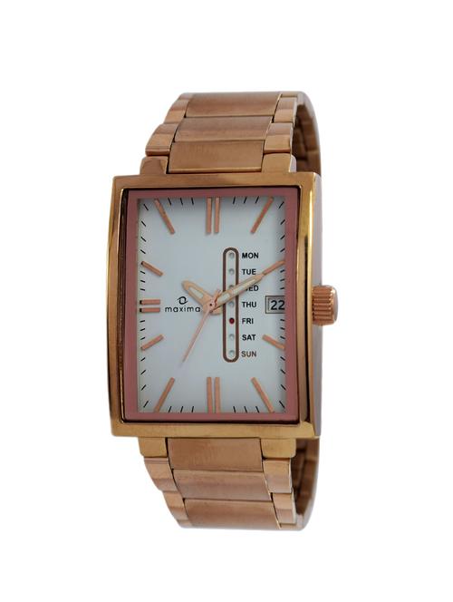 maxima white dial analog watch for men - 31380cmgr - 13933225 - Very Small Image - 1