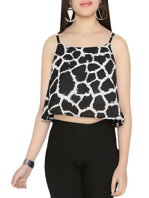 cami neck animal print crop top - 13933599 - Very Small Image - 1