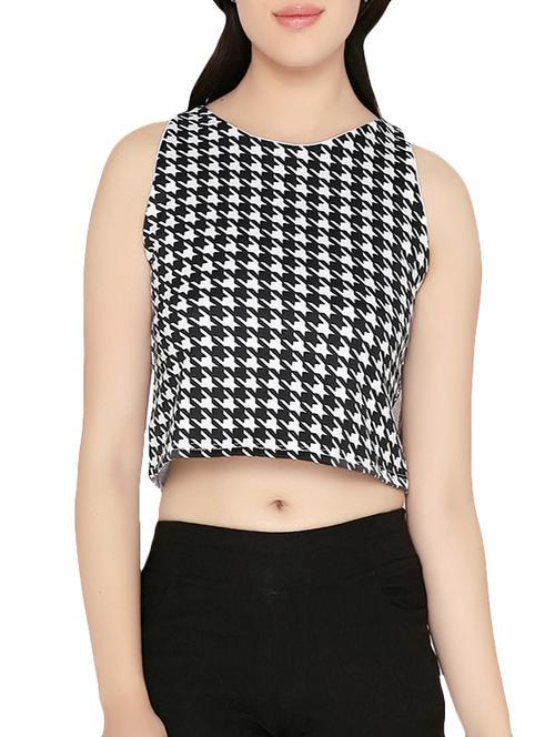 black printed crop top - 13933606 - Very Small Image - 1