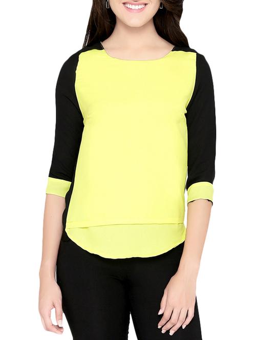 zipper detail back color block top - 13933623 - Very Small Image - 1