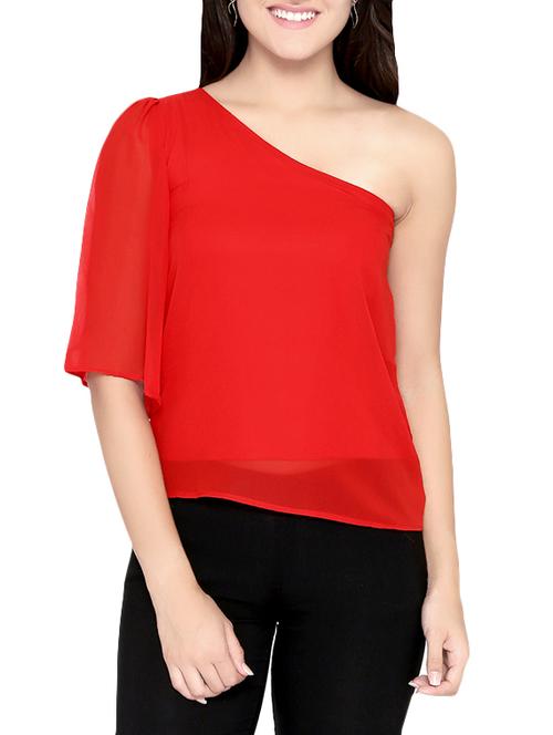 single shoulder solid top - 13933650 - Very Small Image - 1