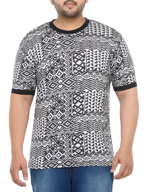 black cotton plus size tshirt - 13935407 - Very Small Image - 1