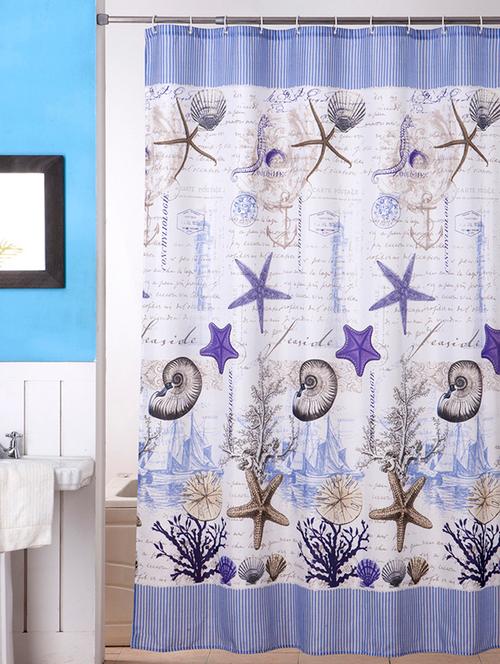 bianca waterproof printed shower curtain - 13936428 - Very Small Image - 1
