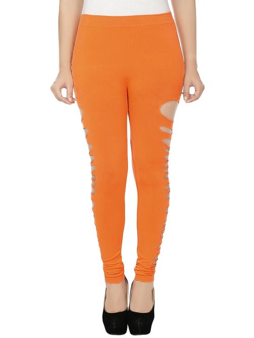 orange side seam ripped legging - 13937737 - Very Small Image - 1