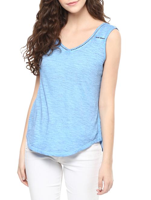 light blue cotton tank tee - 13938320 - Very Small Image - 1