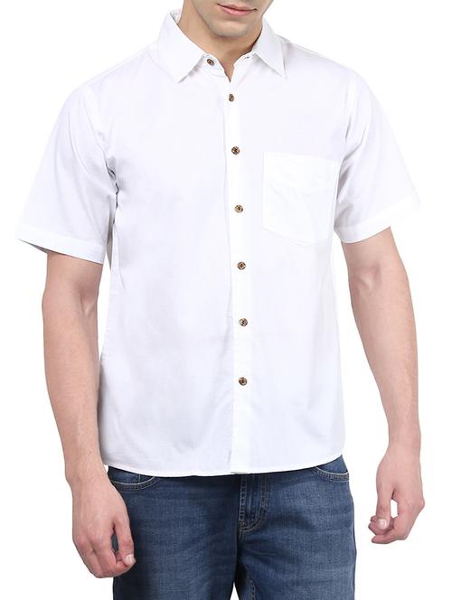 white linen casual shirt - 13938635 - Very Small Image - 1