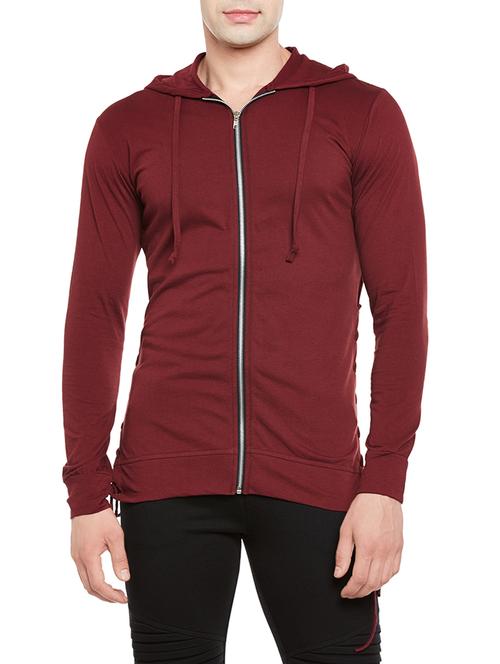 solid maroon cotton sweatshirt - 13938722 - Very Small Image - 1