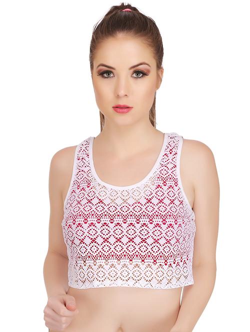 pink lycra sports bra - 13938762 - Very Small Image - 1