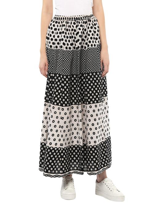 black cotton aline skirt - 13946701 - Very Small Image - 1