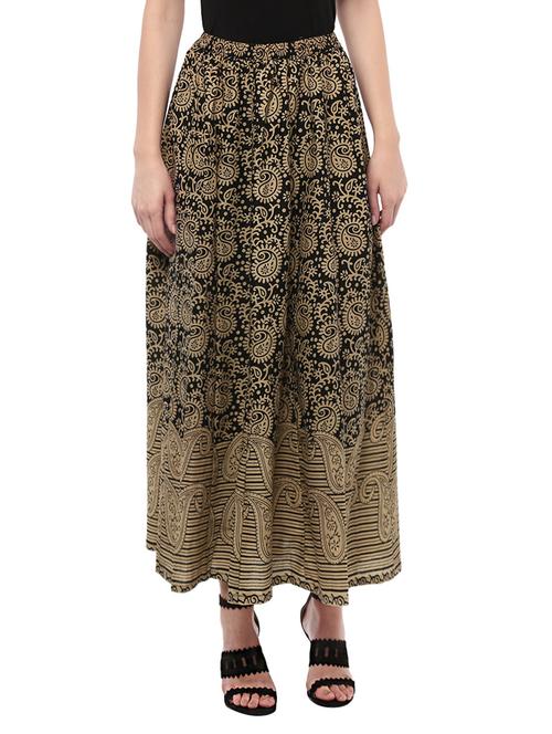 black cotton maxi skirt - 13946702 - Very Small Image - 1