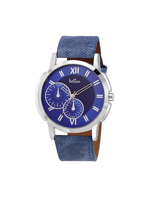 britton leatherette strap analog watch for men - 13946821 - Very Small Image - 1