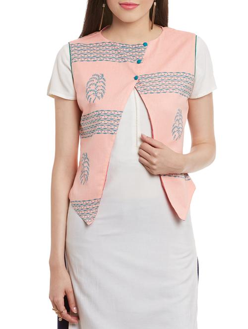 pink cotton jacket - 13947179 - Very Small Image - 1
