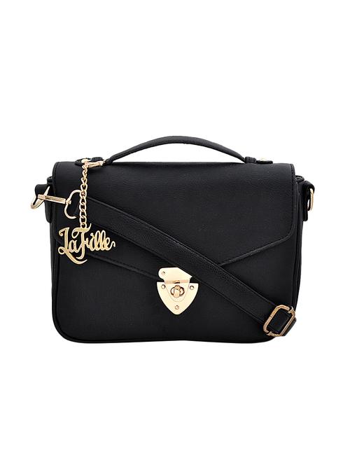 black leatherette regular sling bag - 13947332 - Very Small Image - 1