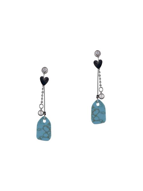 blue metal drop earrings - 13948779 - Very Small Image - 1