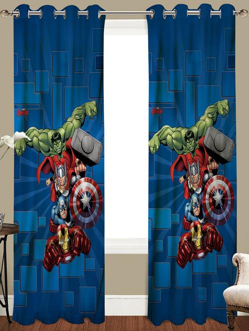 marvel avengers kids set of 2 door curtain - 13949007 - Very Small Image - 1